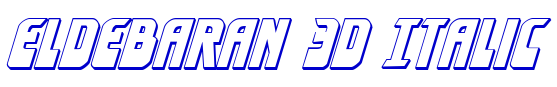 Eldebaran 3D Italic шрифт